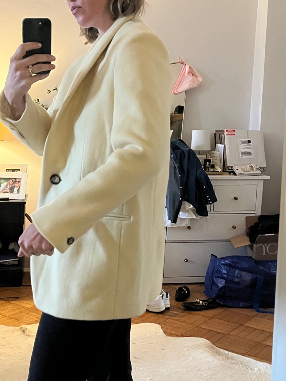 Isabel Marant Cream Shawl-Collar Blazer Jacket - Picture 3 of 13